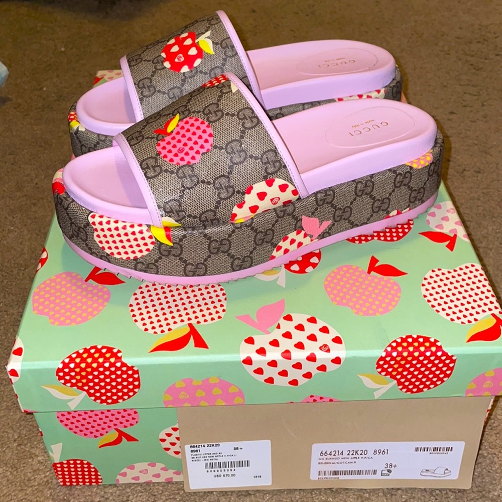 Gucci platform slides